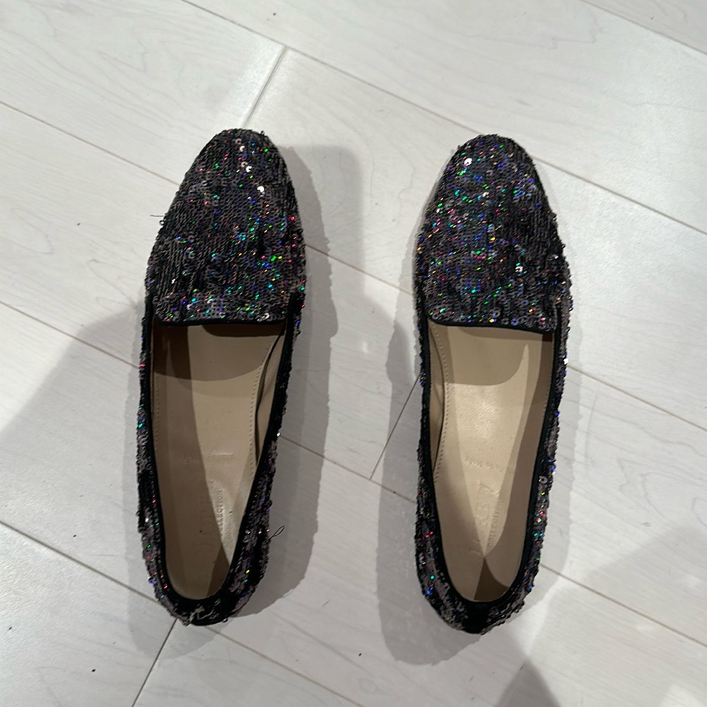 J Crew Collection Black Sequin loafer - size 8.5